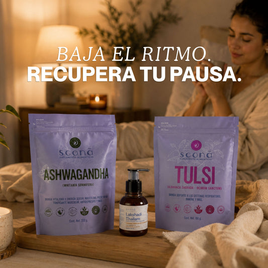 Kit Soona Calma y Descanso – Sistema Ayurveda  para Estrés, Tensión Mental y Mente Acelerada